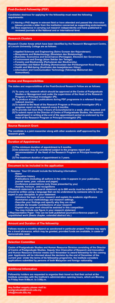 Post-Doctoral Fellowship