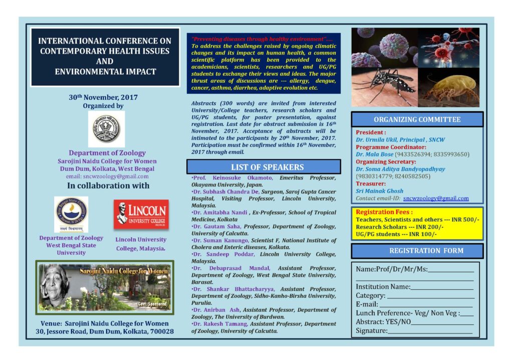 International Conference on Contemporary Health Issues and Environmental Impact