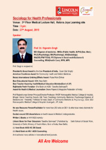 Lecture Session: Sociology for Health Professionals