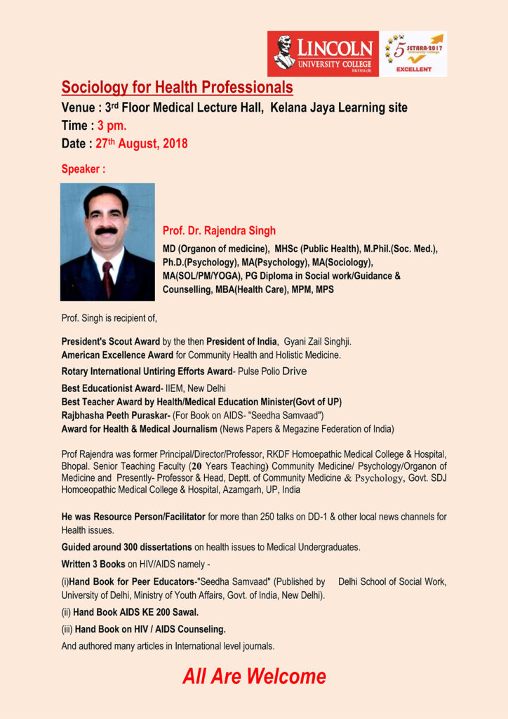 Lecture Session: Sociology for Health Professionals