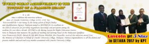 Lincoln University College received 5 Star in SETARA 2017 by KPT
